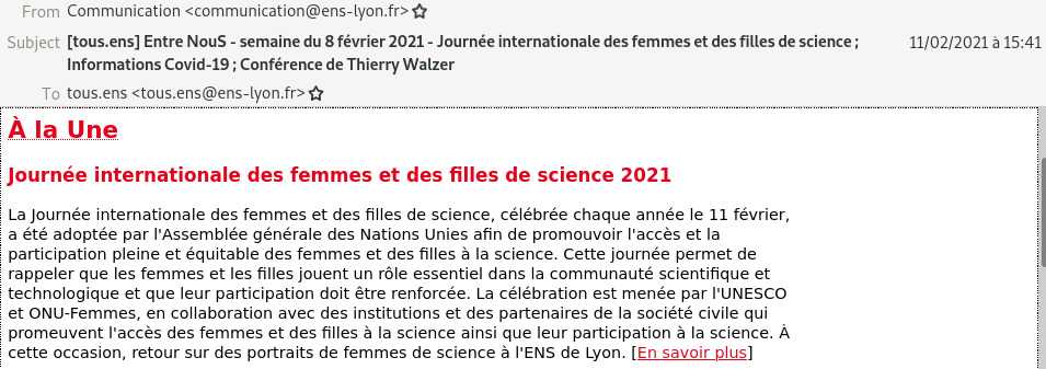 Journees femmes en science