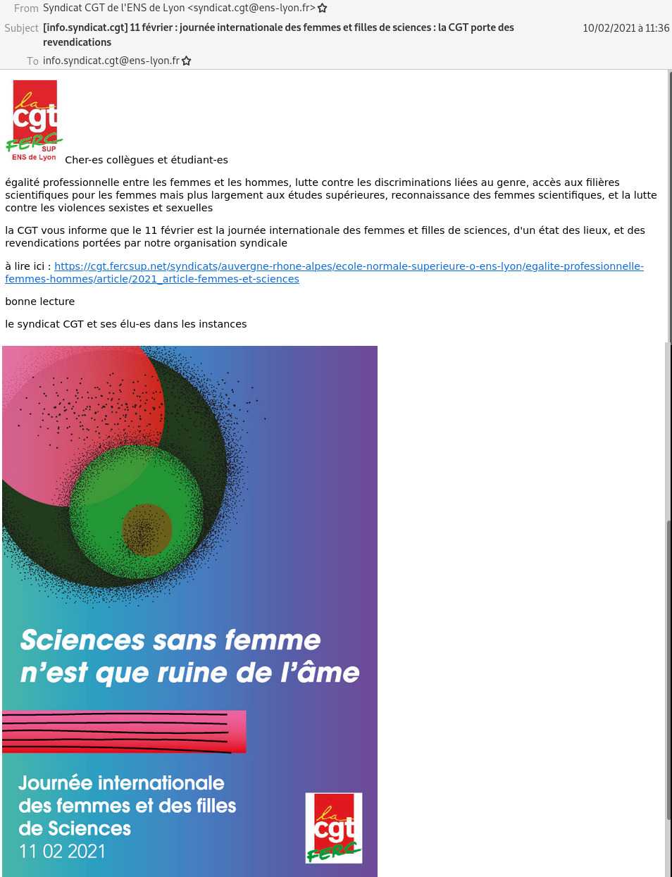 Journees femmes en science