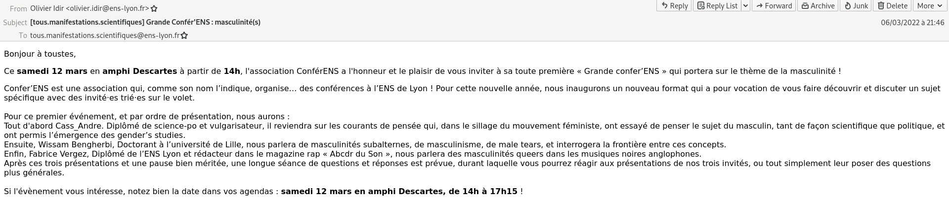 conference masculinites